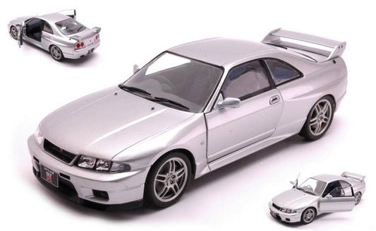 SCALE MODEL COMPATIBLE WITH NISSAN SKYLINE GT-R (R33) RHD SILVER 1:24 WHITEBOX WB124110-O