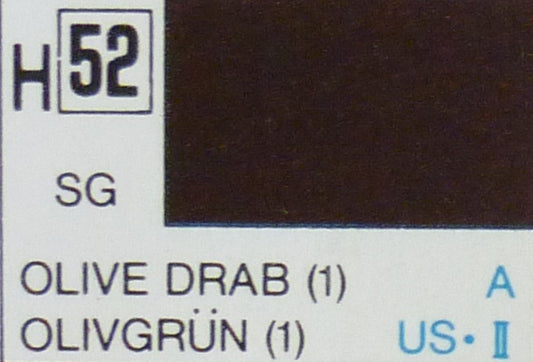 MODELING COLORS OLIVE DRAB SEMI-GLOSS ml 10 Pcs.6 GUNZE GU0052