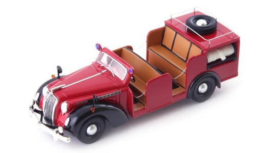 MODELLINO IN SCALA COMPATIBILE CON OPEL ADMIRAL FEUERWEHR 1938 RED 1:43 AUTOCULT ATC12016
