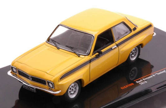 MODELLINO IN SCALA COMPATIBILE CON OPEL ASCONA A TUNING 1973 YELLOW 1:43 IXO MODEL CLC418