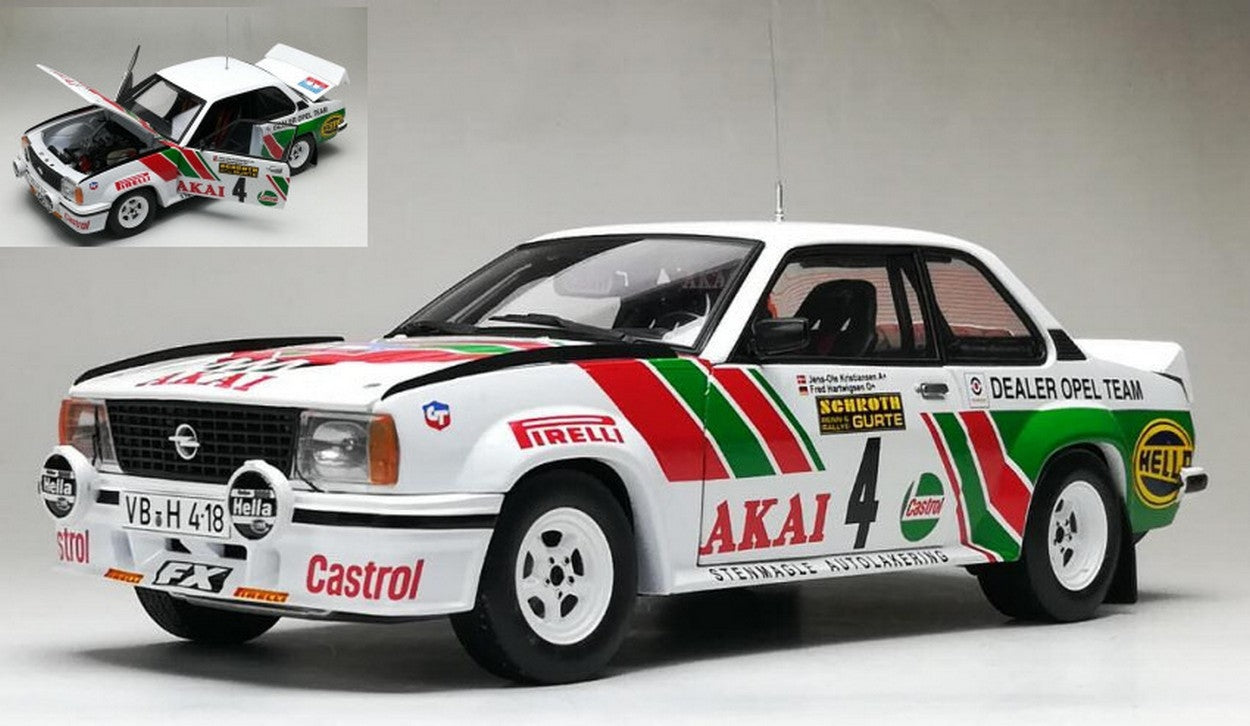 MODÈLE RÉDUIT COMPATIBLE AVEC OPEL ASCONA B 400 N.4 RALLYE D'HIVER SACHS 1981 KRISTIANSEN-HARTIGSEN 1:18 SUNSTAR SS5370