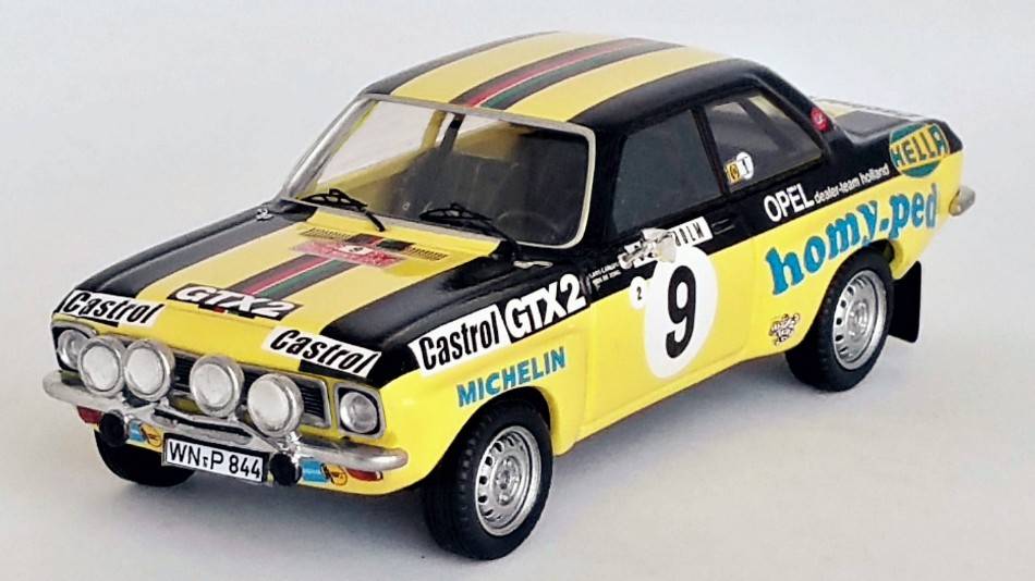 MODÈLE RÉDUIT COMPATIBLE AVEC OPEL ASCONA RALLYE DE MONTE CARLO 1975 CARLSSON/DE JONG 1:43 TROFEU TFDSN96