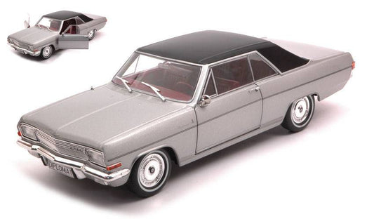 SCALE MODEL COMPATIBLE WITH OPEL DIPLOMAT A V8 COUPE' SILVER/BLACK 1:24 WHITEBOX WB124082