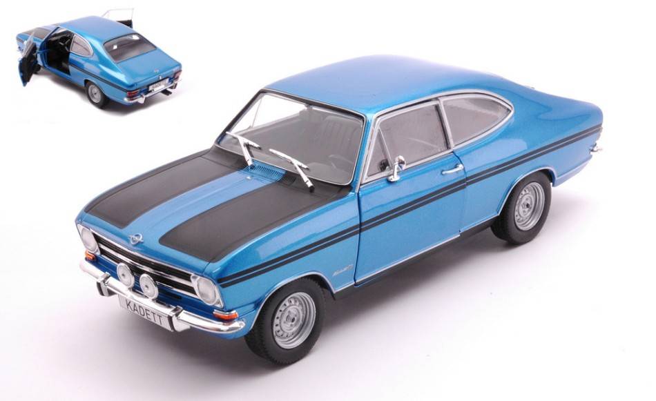 SCALE MODEL COMPATIBLE WITH OPEL KADETT B RALLYE METALLIC BLUE/BLACK 1:24 WHITEBOX WB124106-O