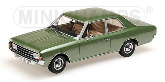 MODELLINO IN SCALA COMPATIBILE CON OPEL REKORD C 1966 GREEN METALLIC 1:18 MINICHAMPS PM107047000