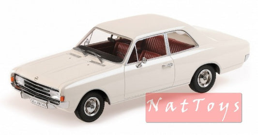 MODELLINO IN SCALA COMPATIBILE CON OPEL REKORD C 1966 WHITE 1:18 MINICHAMPS PM107047001