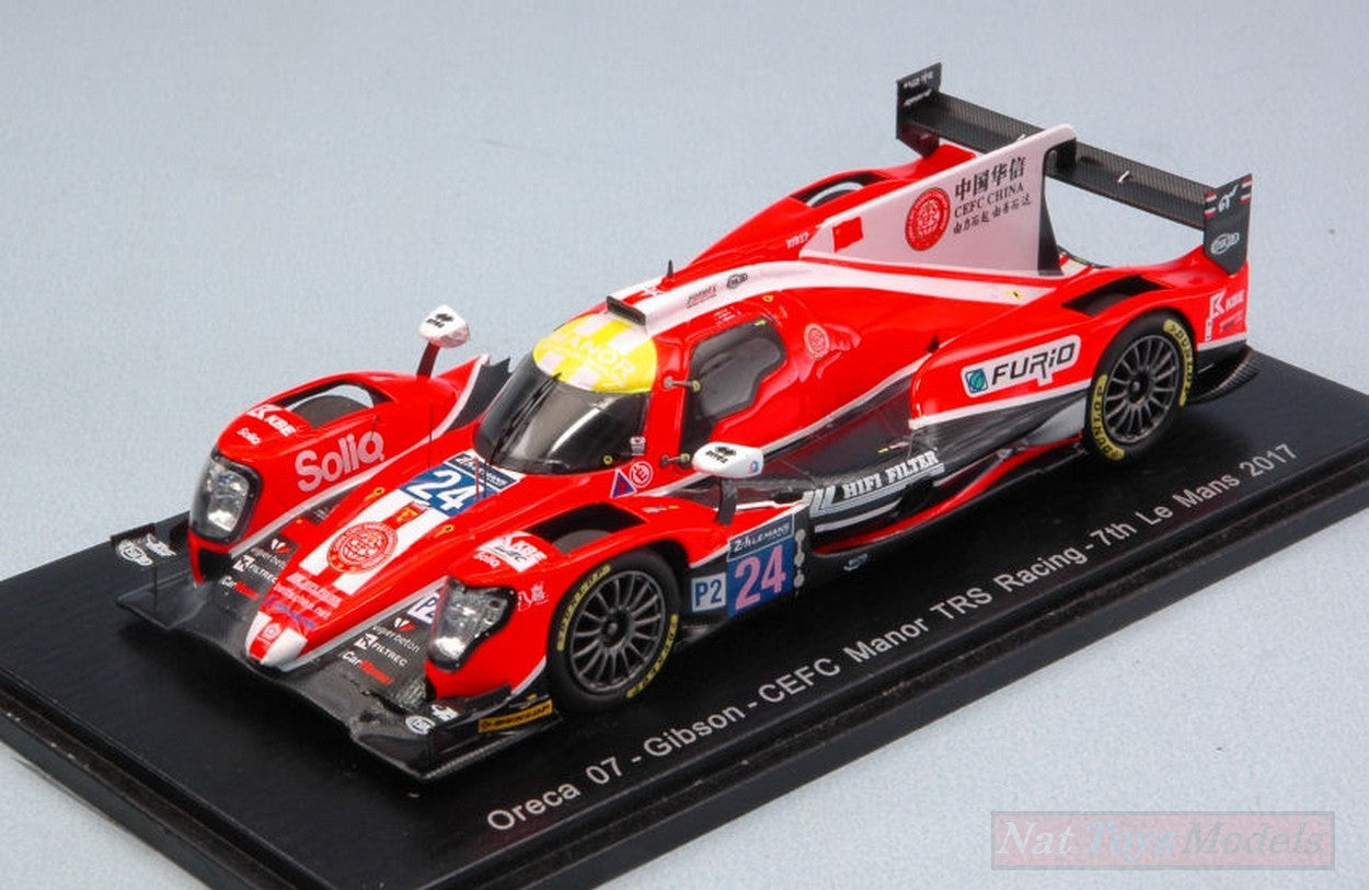 SCALE MODEL COMPATIBLE WITH ORECA 07 GIBSON N.24 8th LM 2017 GRAVES-HIRSCHI-VERGNE 1:43 SPARK MODEL S5811