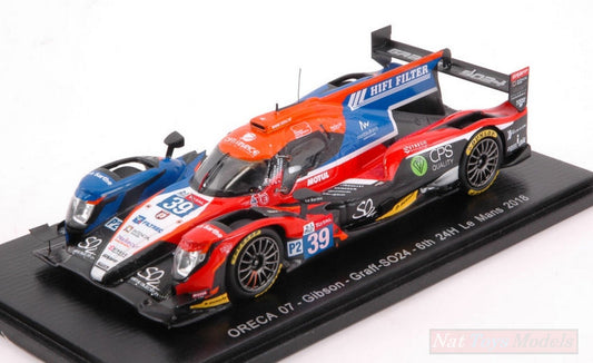 SCALE MODEL COMPATIBLE WITH ORECA 07 - GIBSON N.39 6th LM 2018 V.CAPILLAIRE-J.HIRSCHI-T.GOMMENDY1:43 SPARK MODEL S7024