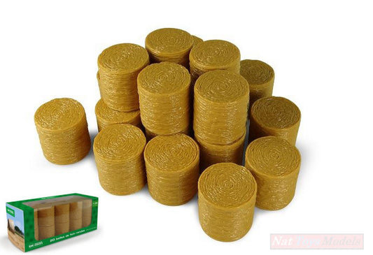 MODELLINO IN SCALA COMPATIBILE CON PACK OF 20 ROUND HAY BALES 1:32 UNIVERSAL HOBBIES UH9750
