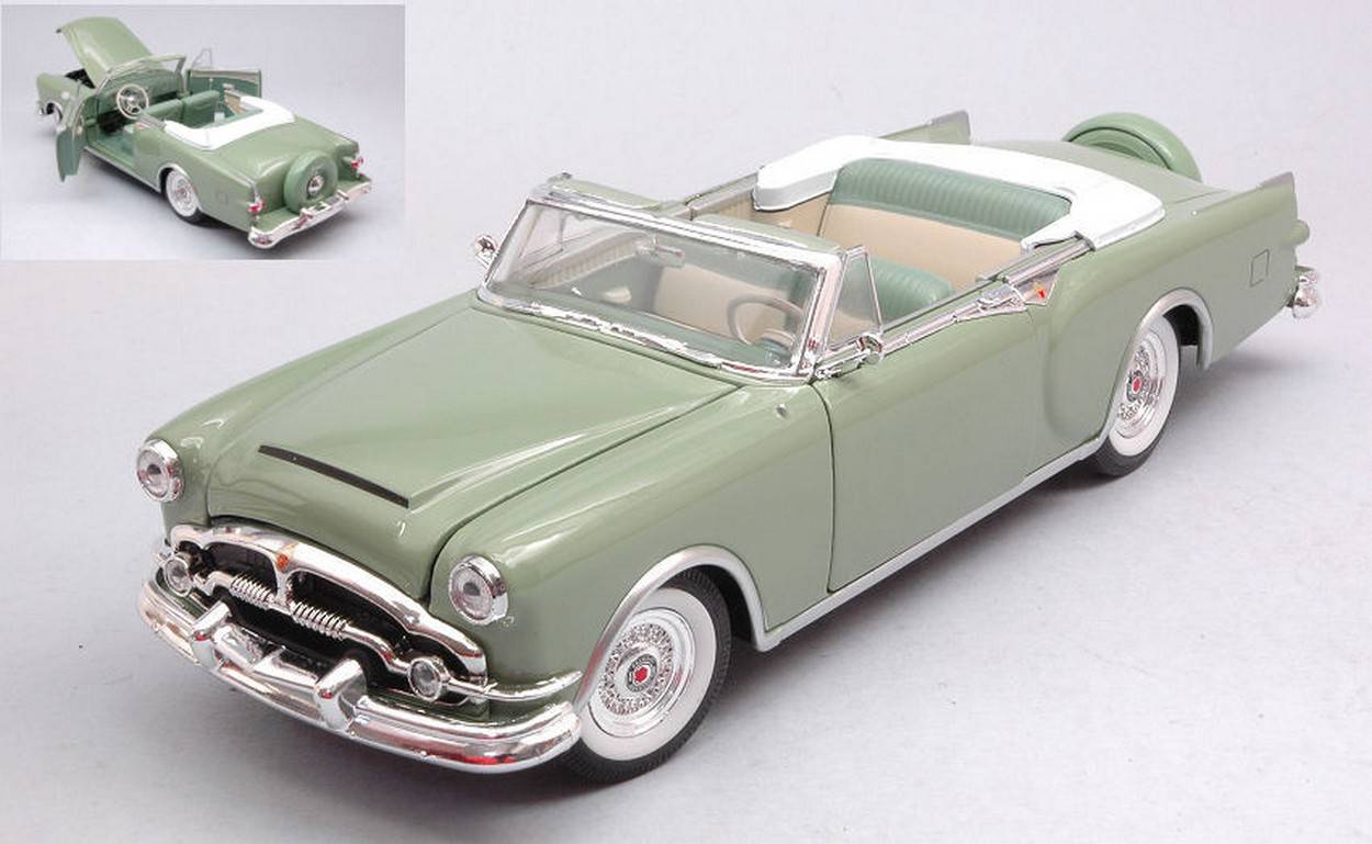 SCALE MODEL COMPATIBLE WITH PACKARD CARIBBEAN CABRIO 1953 OLIVE GREEN 1:24 WELLY WE4120