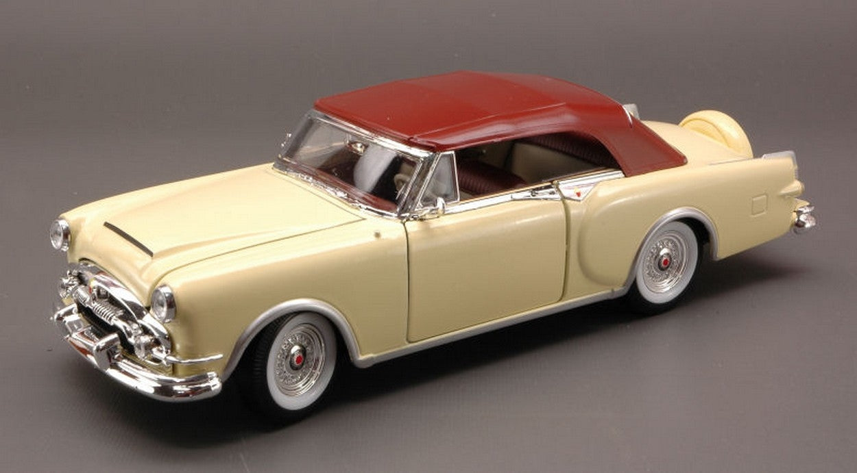 SCALE MODEL COMPATIBLE WITH PACKARD CARIBBEAN SOFT TOP 1953 YELLOW CREAM 1:24 WELLY WE4121