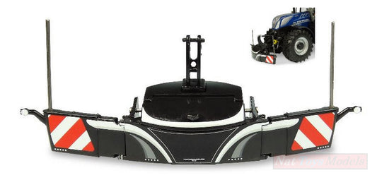 MODELLINO IN SCALA COMPATIBILE CON PARAURTI DI SICUREZZA TRACTOR BUMPER SAFETYWEIGHT BLACK COLOR 1:32 UNIVERSAL HOBBIES UH5372