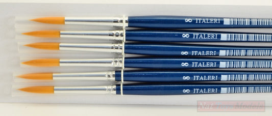 SCALE MODEL COMPATIBLE WITH ROUND SYNTHETIC BRUSH 8 Pcs.6 ITALERI IT51211