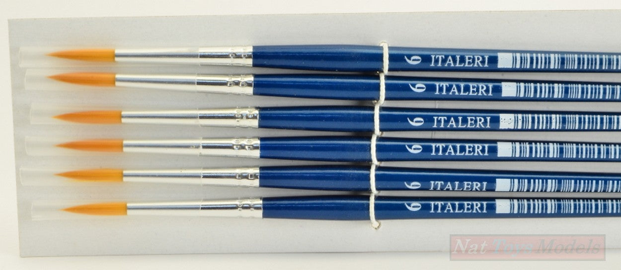 SCALE MODEL COMPATIBLE WITH ROUND SYNTHETIC BRUSH 6 Pcs.6 ITALERI IT51209