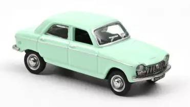 MODELLINO IN SCALA COMPATIBILE CON PEUGEOT 204 1966 LIGHT GREEN 1:87 NOREV NV472416