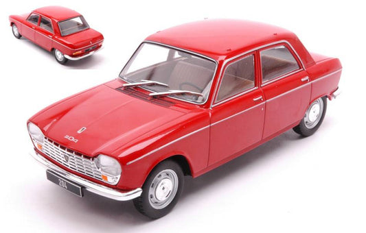 SCALE MODEL COMPATIBLE WITH PEUGEOT 204 1968 RED 1:24 WHITEBOX WB124181