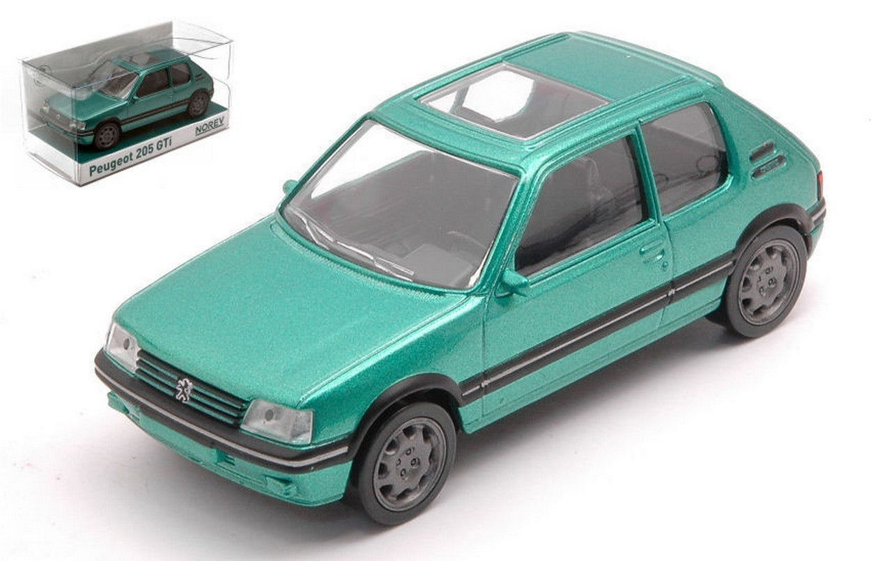 SCALE MODEL COMPATIBLE WITH PEUGEOT 205 GTI 1992 GREEN METALLIC 1:43 NOREV NV471717