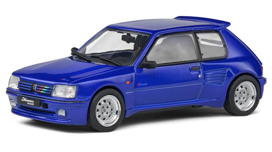 MODELLINO IN SCALA COMPATIBILE CON PEUGEOT 205 GTI DIMMA 1989 BLUE 1:43 SOLIDO SL4310803