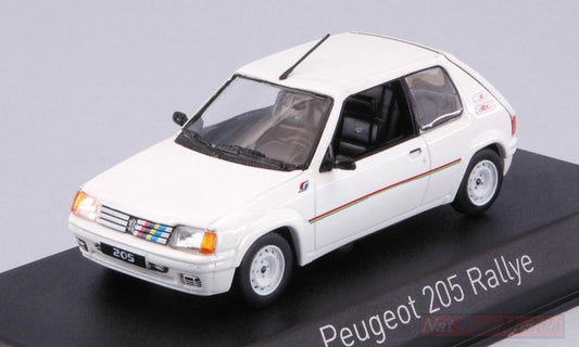 SCALE MODEL COMPATIBLE WITH PEUGEOT 205 RALLYE 1988 WHITE REPROD.1:43 NOREV NV471750