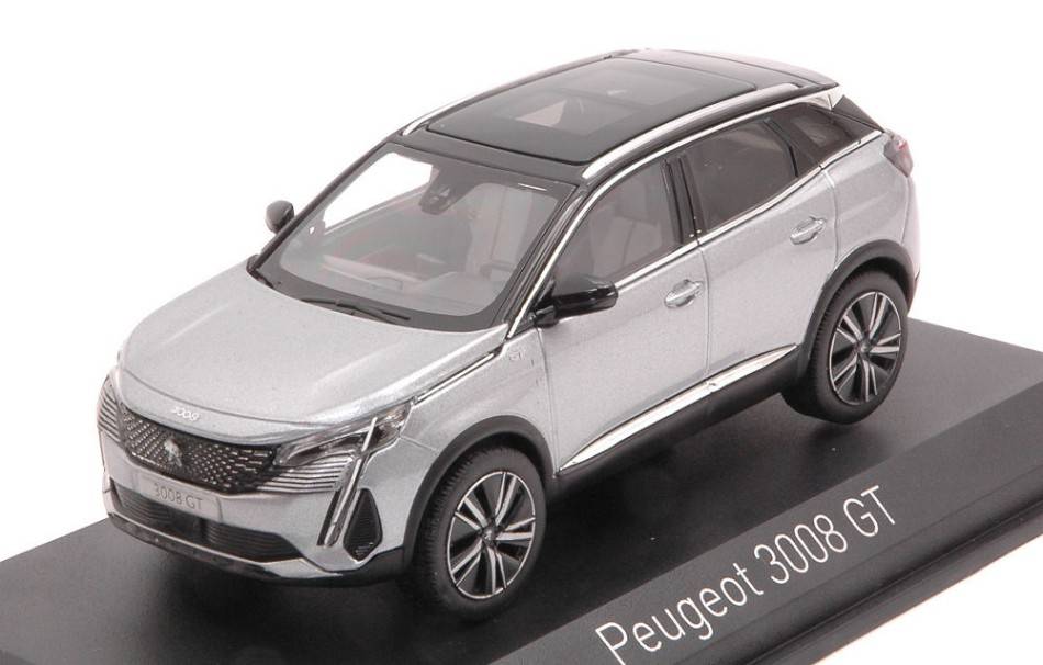 MODELLINO IN SCALA COMPATIBILE CON PEUGEOT 3008 GT 2021 ARTENSE GREY 1:43 NOREV NV473918