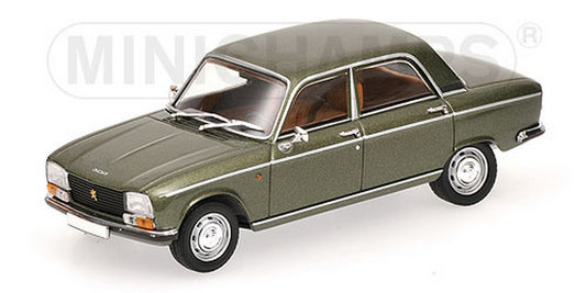 SCALE MODEL COMPATIBLE WITH PEUGEOT 304 1969 GREEN 1:43 MINICHAMPS PM400112760