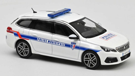 SCALE MODEL COMPATIBLE WITH PEUGEOT 308 SW 2018 MUNICIPAL POLICE 1:43 NOREV NV473943