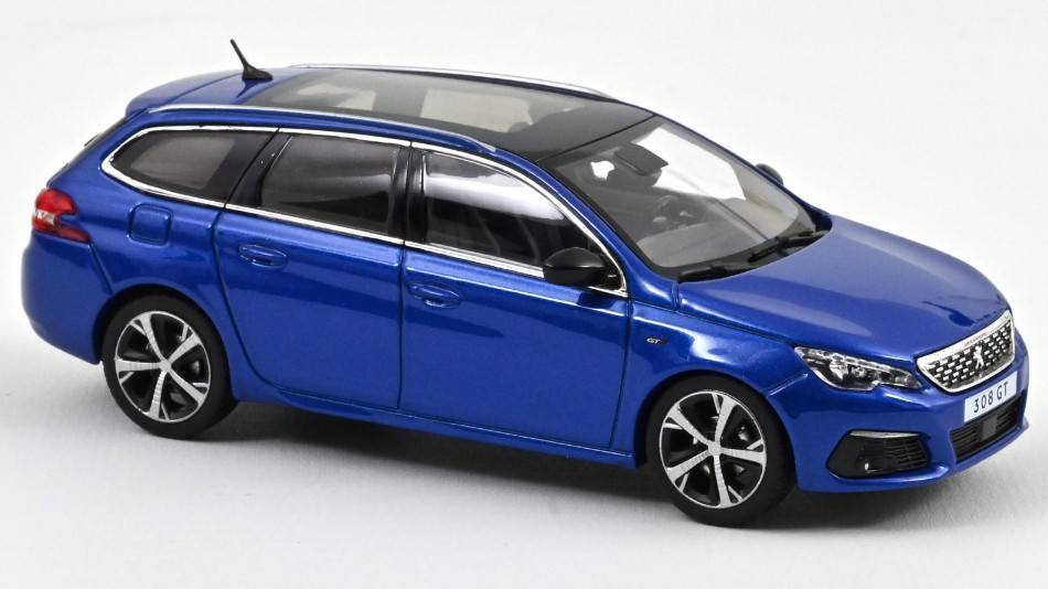 SCALE MODEL COMPATIBLE WITH PEUGEOT 308 SW GT 2020 VERTIGO BLUE 1:43 NOREV NV473940