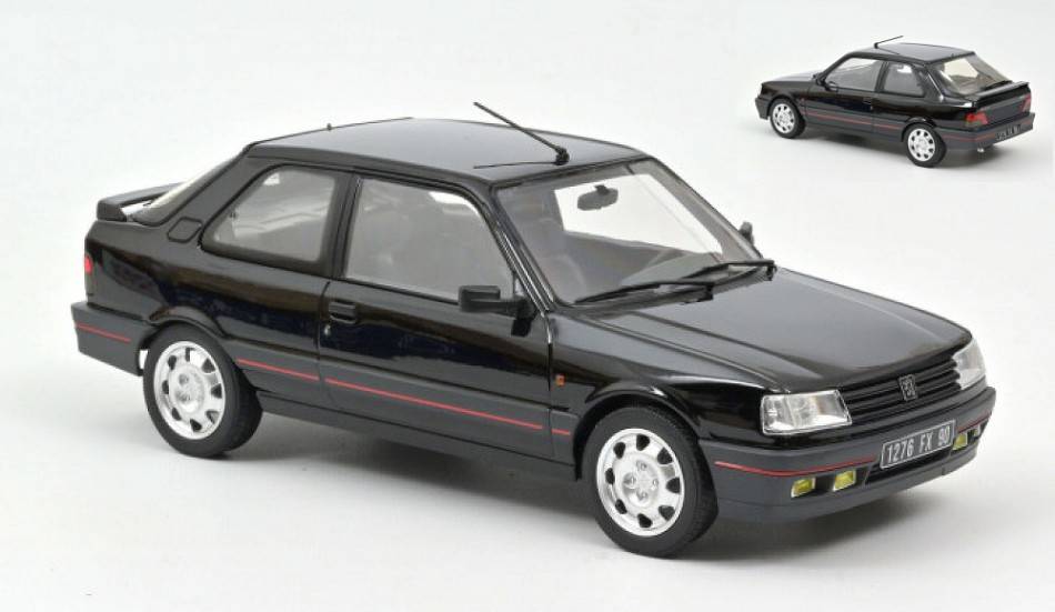 MODELLINO IN SCALA COMPATIBILE CON PEUGEOT 309 GTI 1990 BLACK 1:18 NOREV NV184885