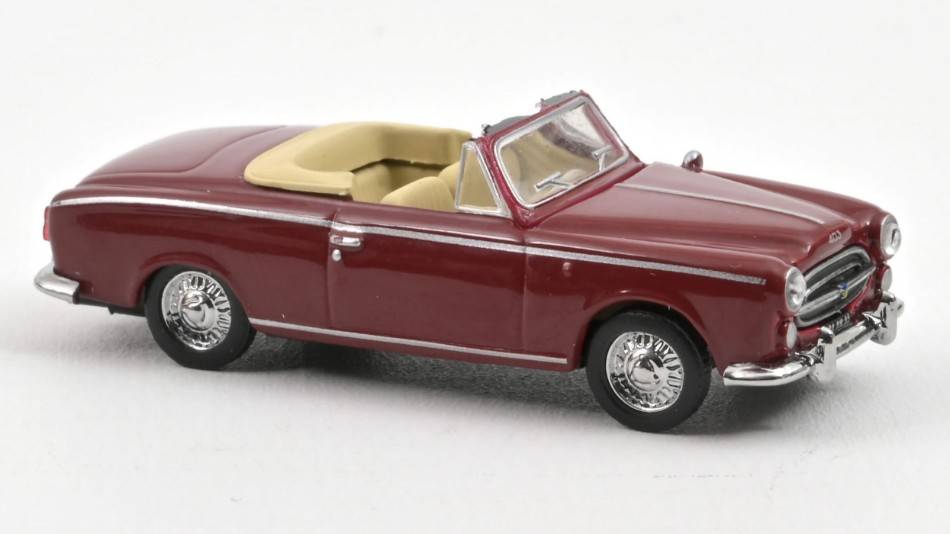 MODELLINO IN SCALA COMPATIBILE CON PEUGEOT 403 CABRIOLET 1957 RED 1:87 NOREV NV474343