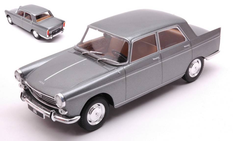 SCALE MODEL COMPATIBLE WITH PEUGEOT 404 1960 MET.GREY 1:24 WHITEBOX WB124160