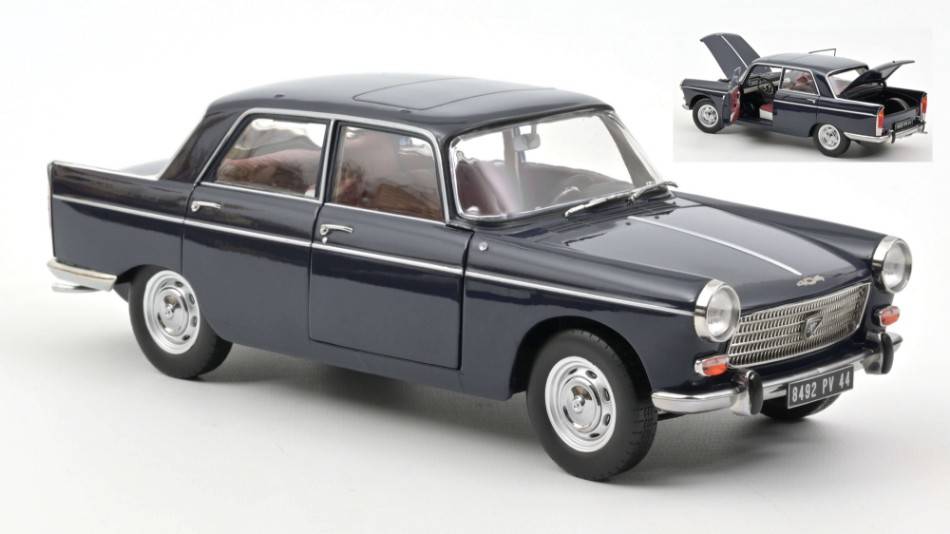 MODELE REDUIT COMPATIBLE AVEC PEUGEOT 404 1965 BLEU AMIRAL 1:18 NOREV NV184836