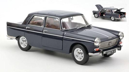 SCALE MODEL COMPATIBLE WITH PEUGEOT 404 1965 AMIRAL BLUE 1:18 NOREV NV184836