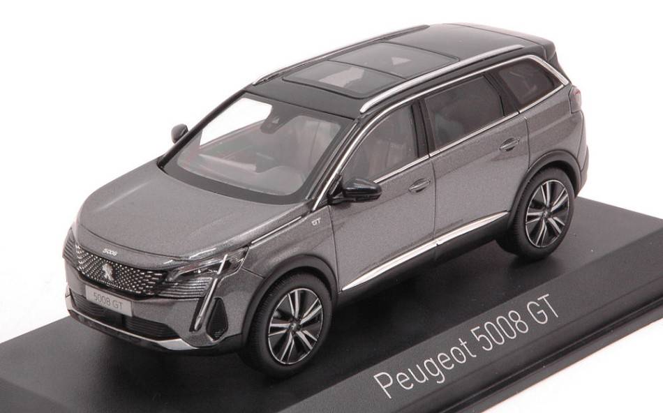 MODELLINO IN SCALA COMPATIBILE CON PEUGEOT 5008 GT 2021 PLATINIUM GREY 1:43 NOREV NV473923
