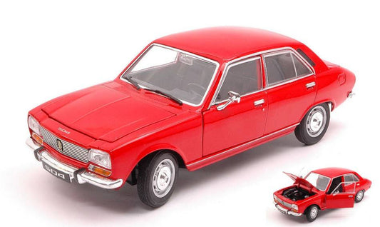SCALE MODEL COMPATIBLE WITH PEUGEOT 504 1975 RED 1:24 WELLY WE24001R