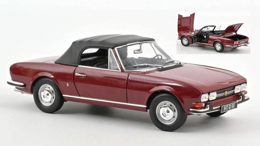 SCALE MODEL COMPATIBLE WITH PEUGEOT 504 CABRIOLET 1969 ANDALOU RED 1:18 NOREV NV184818