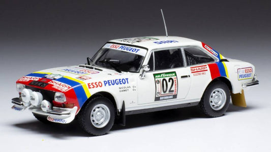 MODELE REDUIT COMPATIBLE AVEC PEUGEOT 504 COUPE V6 N.2 RALLYE DE COTE D'IVOIRE 1978 NICOLAS/GAMET 1:43 IXO MODEL RAC417A