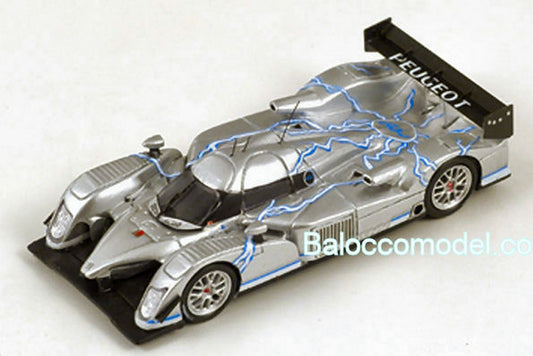 MODELLINO IN SCALA COMPATIBILE CON PEUGEOT 908 HYBRID 2008 SILVER 1:87 SPARK MODEL S87097