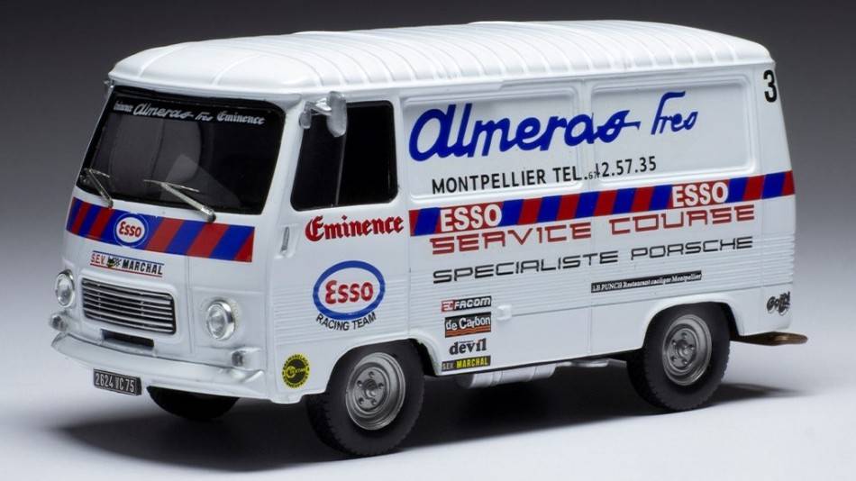 MODELE REDUIT COMPATIBLE AVEC PEUGEOT J7 TEAM ALMERAS EMINENCE RALLY SERVICE 1:43 IXO MODEL RAC397
