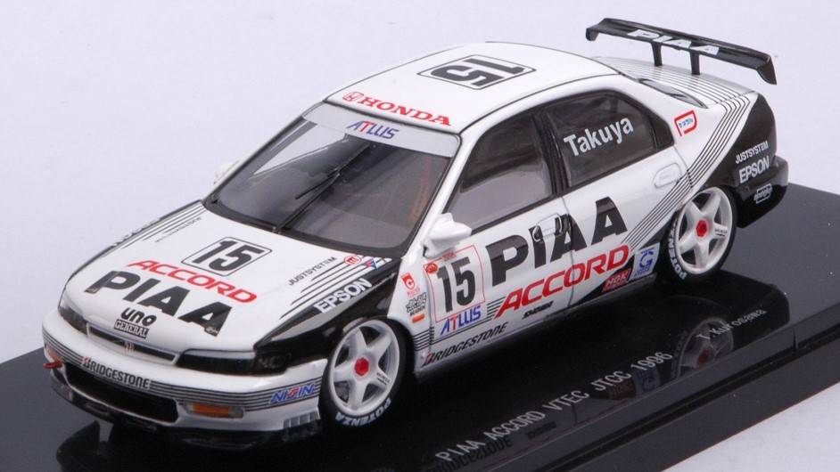SCALE MODEL COMPATIBLE WITH PIAA ACCORD VTEC N.15 JGTC 1996 T.KUROSAWA 1:43 EBBRO EB45040