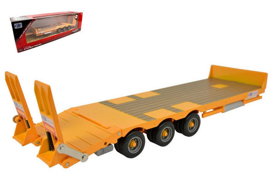 MODELLINO IN SCALA COMPATIBILE CON PIANALE TRASPORTO MACCHINE OPERATRICI KANE LOW LOADER YELLOW 1:32 BRITAINS LC43254