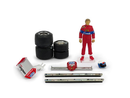 MODELLINO IN SCALA COMPATIBILE CON PILOTINO D.PIRONI 1982 + ACCESSORI 1:43 BRUMM BMCH02T2