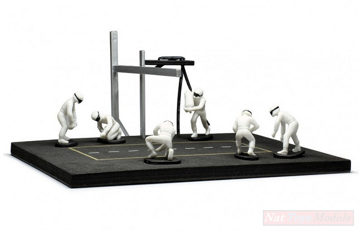 SCALE MODEL COMPATIBLE WITH PIT STOP SET 6 FIGURES AND ACCESSORIES WHITE NO DECALS 1:43 IXO MODEL FIG004SET