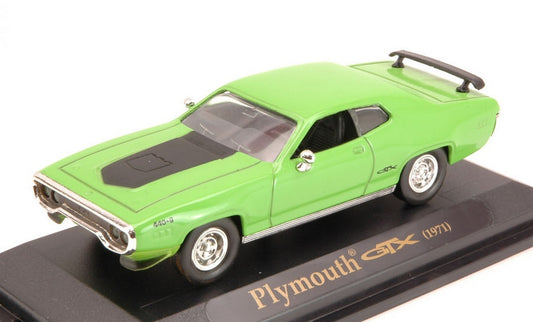 MODELLINO IN SCALA COMPATIBILE CON PLYMOUTH GTX 1971 GREEN 1:43 LUCKY YM94218GR