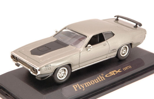 MODELLINO IN SCALA COMPATIBILE CON PLYMOUTH GTX 1971 SILVER 1:43 LUCKY YM94218S