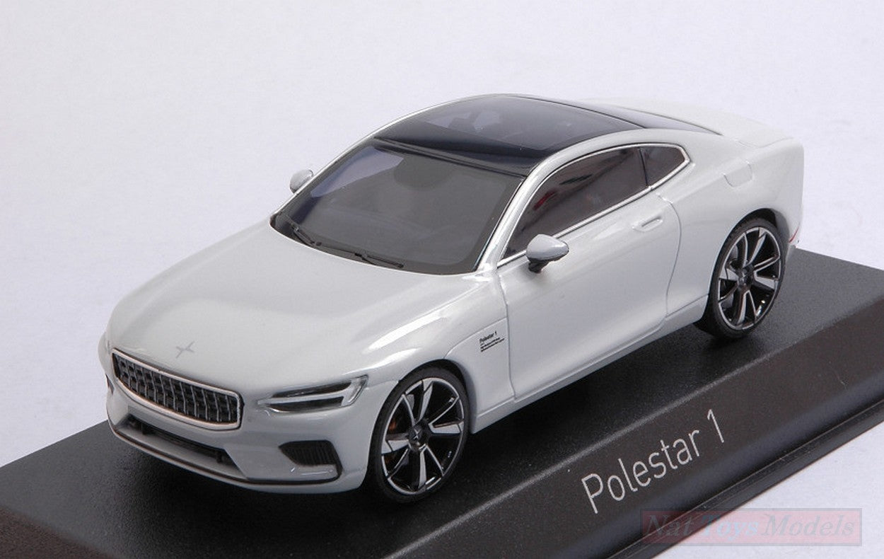 SCALE MODEL COMPATIBLE WITH POLESTAR 1 2020 MAGNESIUM SILVER &amp; CHROME FRAME 1:43 NOREV NV871001
