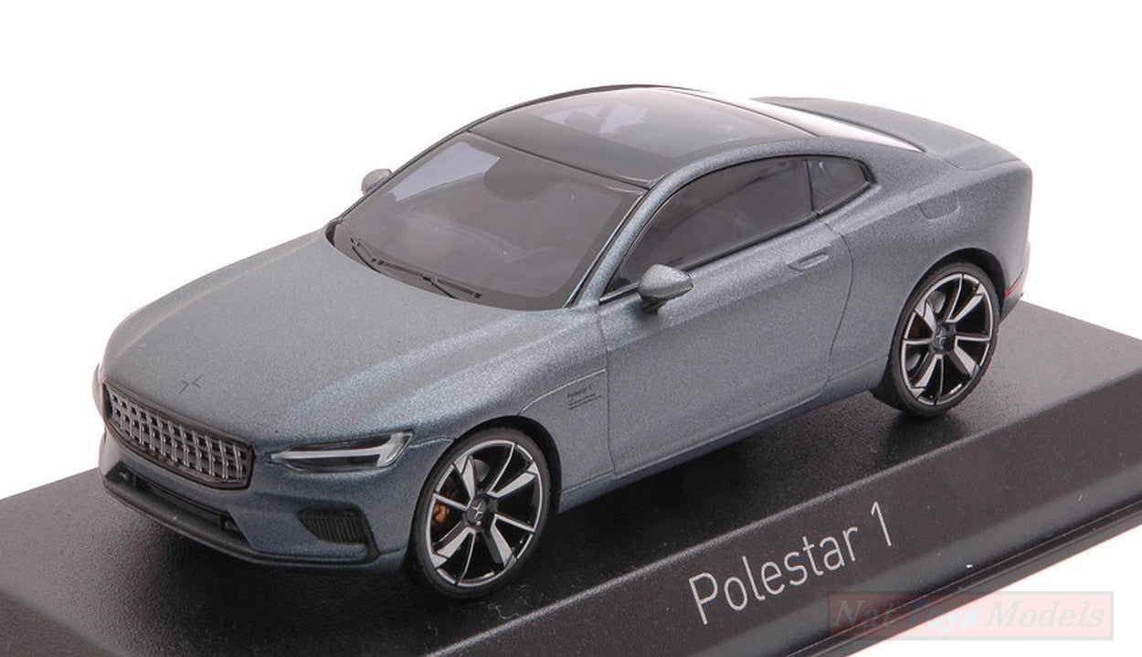 SCALE MODEL COMPATIBLE WITH POLESTAR 1 2020 OSMIUM GRAY &amp; BLACK FRAME 1:43 NOREV NV871005