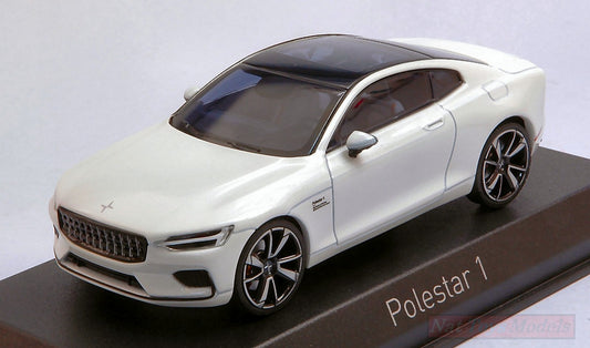 SCALE MODEL COMPATIBLE WITH POLESTAR 1 2020 SNOW WHITE &amp; BLACK FRAME 1:43 NOREV NV871003