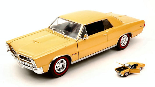 SCALE MODEL COMPATIBLE WITH PONTIAC GTO 1965 GOLD 1:24 WELLY WE2501G