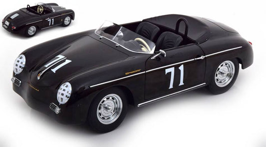 SCALE MODEL COMPATIBLE WITH PORSCHE 356 A SPEEDSTER N.71 STEVE 1955 BLACK 1:12 KK SCALE KKDC120097