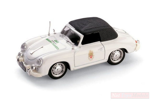 SCALE MODEL COMPATIBLE WITH PORSCHE 356 CABRIOLET CLOSED PORTUGUESE POLICE 1952 1:43 BRUMM BM0198C